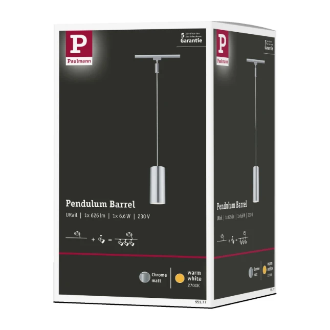 Paulmann URail LED-pendellamp Barrel O85mm 6W