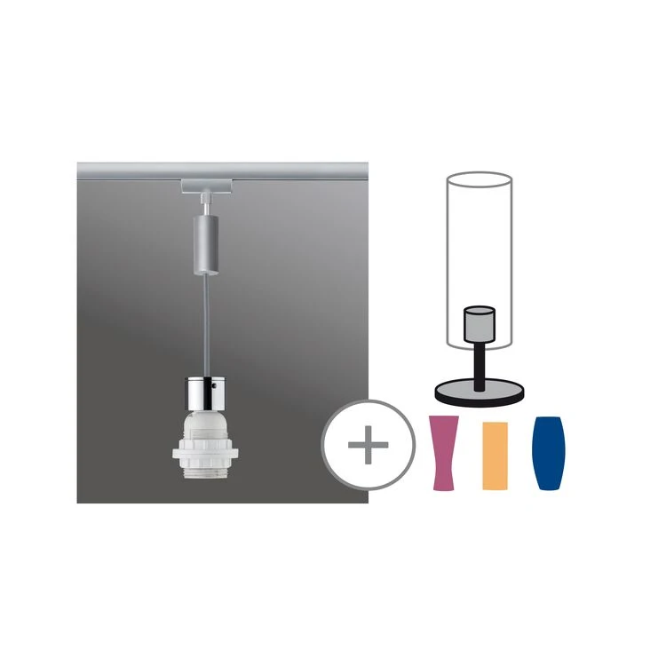 Paulmann URail Pendel 20W E27 dimbaar chroom