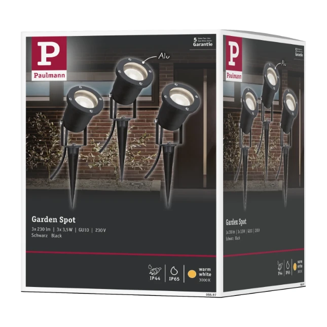 Paulmann Outdoor LED-tuinspot O92mm IP65 GU10 3,5W 3000K (3 stuks)