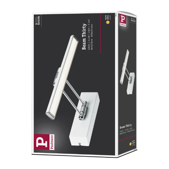 Paulmann LED-schilderij Galeria Beam 290mm 5W 2700K wit/chroom