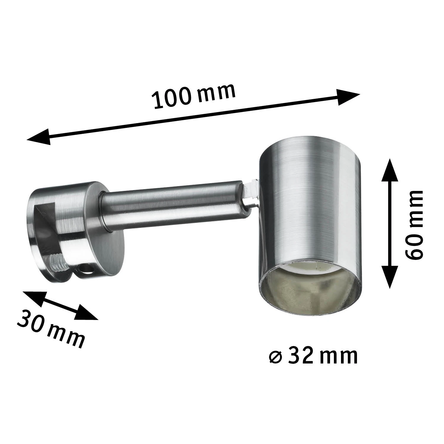 Paulmann LED-spiegellamp Simplo 5,3W staal