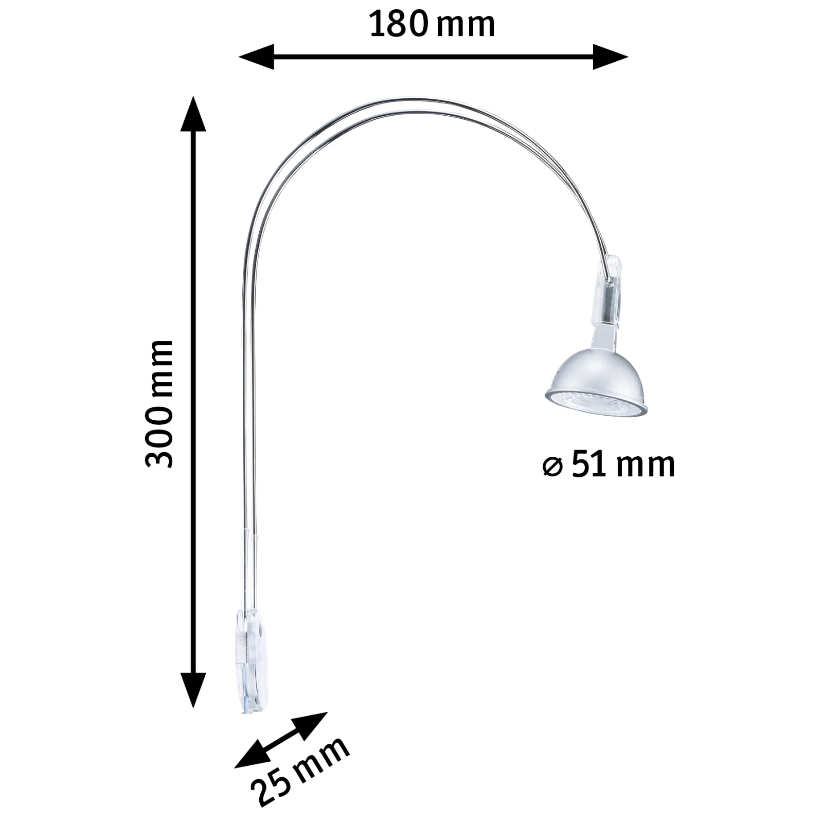 Paulmann LED-spiegellamp Galeria Assistent II 2x4W chroom