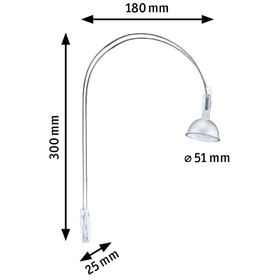 Paulmann LED-spiegellamp Galeria Assistent II 2x4W chroom
