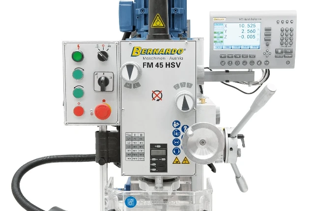 Bernardo Boor- & Freesmachine FM 45 HSV met 3-assige digitale uitlezing