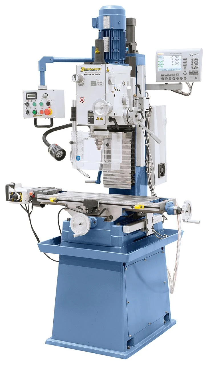 Bernardo Boor- & Freesmachine FM 55 HSV Vario met 3-assige digitale uitlezing