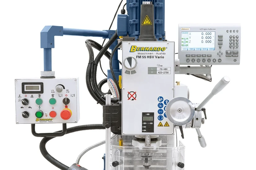 Bernardo Boor- & Freesmachine FM 55 HSV Vario met 3-assige digitale uitlezing