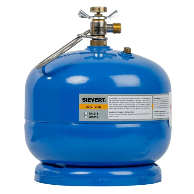 Sievert Gasfles hervulbaar 2kg M14 (gevuld) - met kraan