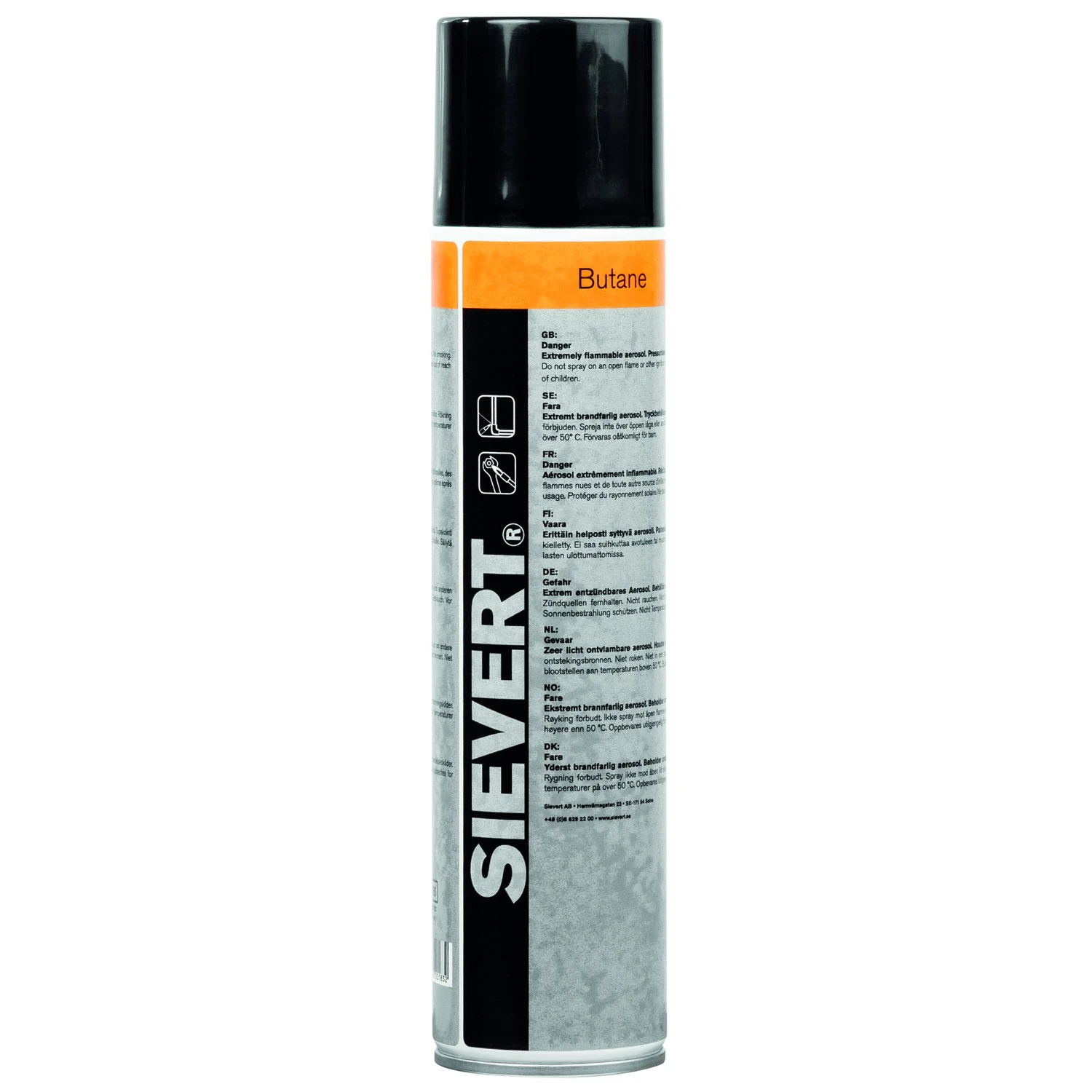 Sievert Cartouche 100% butane, 300ml/168 (12pcs)