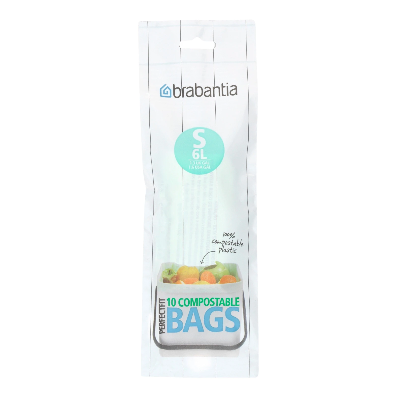 Brabantia Vuilniszak PerfectFit Composteerbaar S 6L (10 stuks)