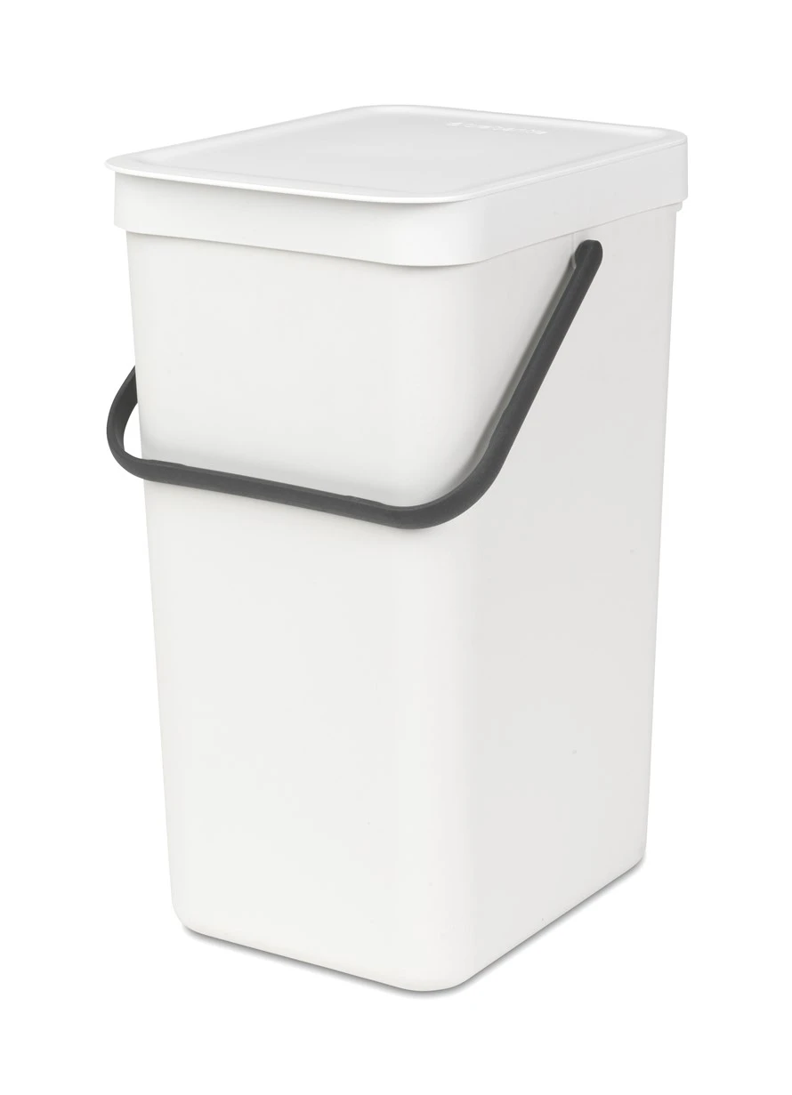 Brabantia Sort & Go Afvalemmer 16 liter, wit