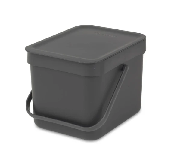 Brabantia Afvalemmer Sort & Go 6L - grijs
