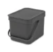Brabantia Afvalemmer Sort & Go 6L - grijs