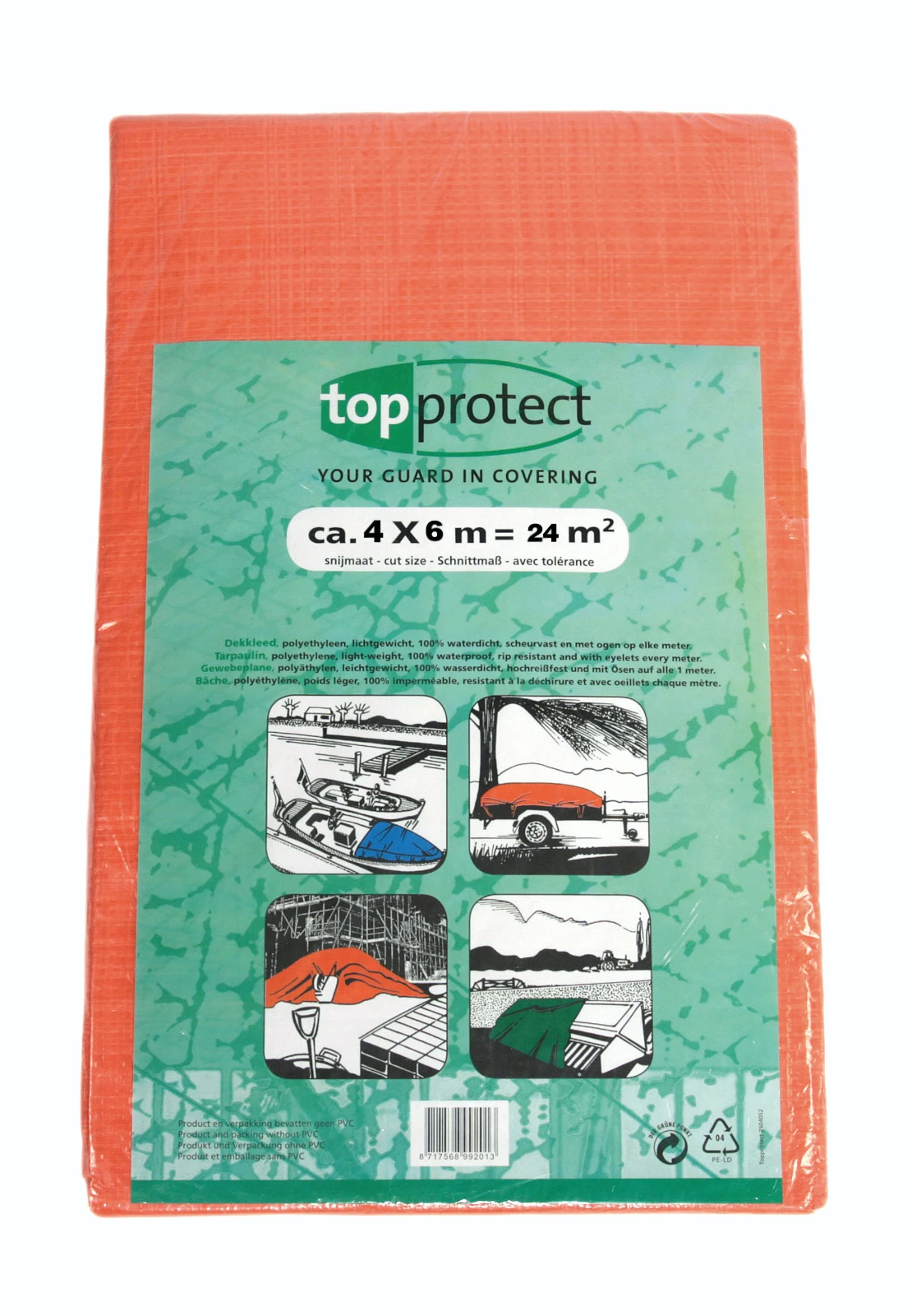 ERRO Dekkleed 4x6m (24m²) oranje