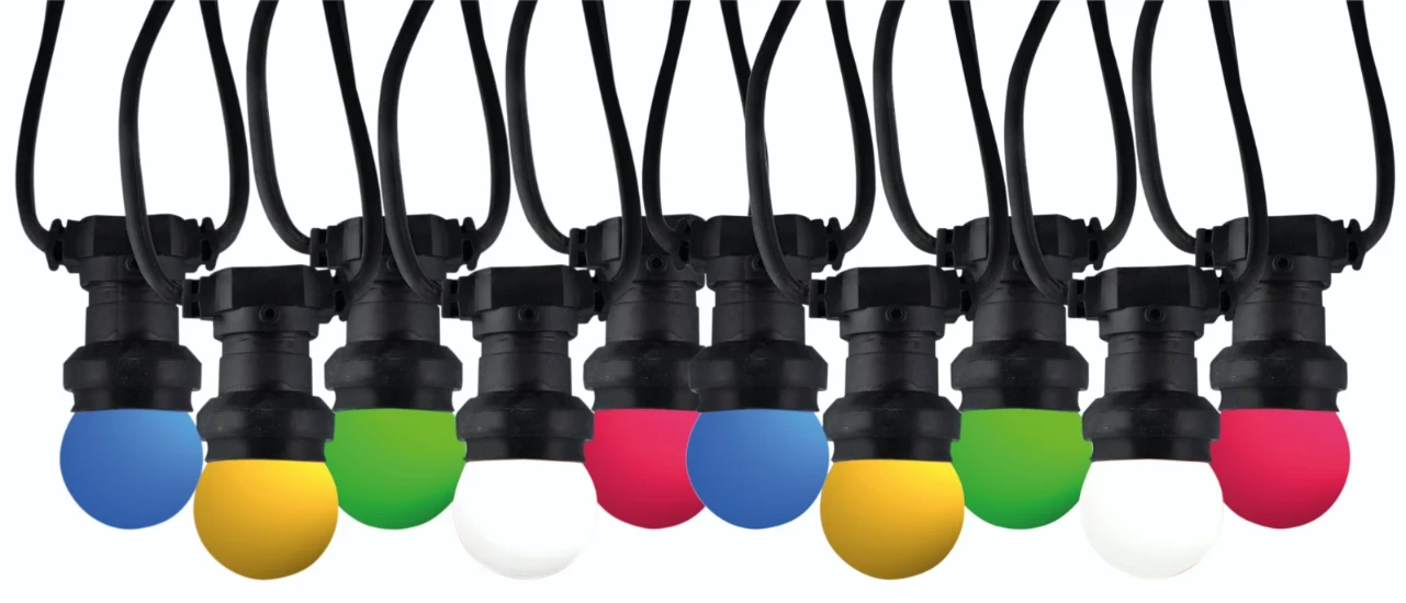 RELED Lichtsnoer IP44 met 20 fittingen - 20 meter