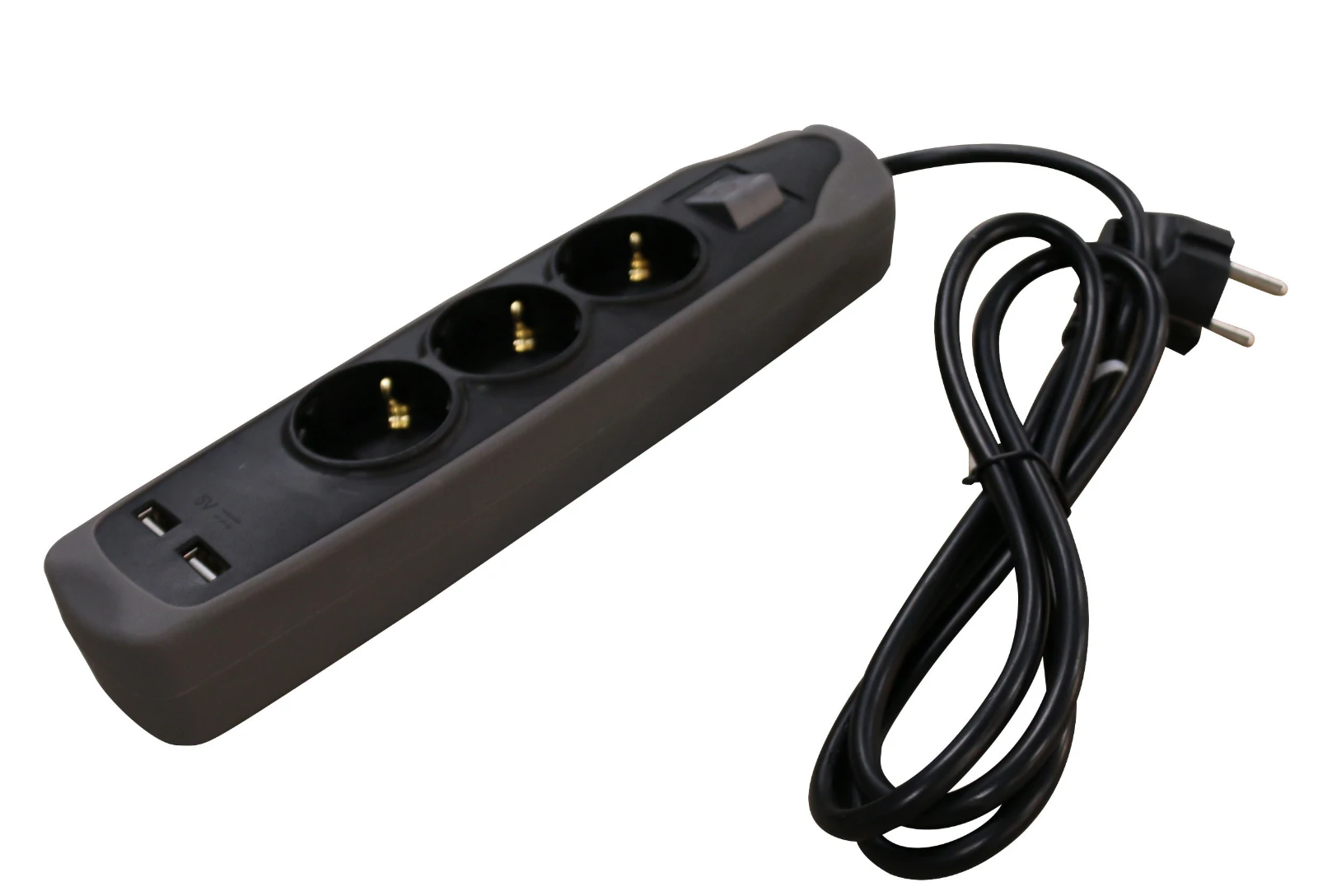 RELECTRIC Stekkerdoos 1,5 meter 3-voudig met 2x USB