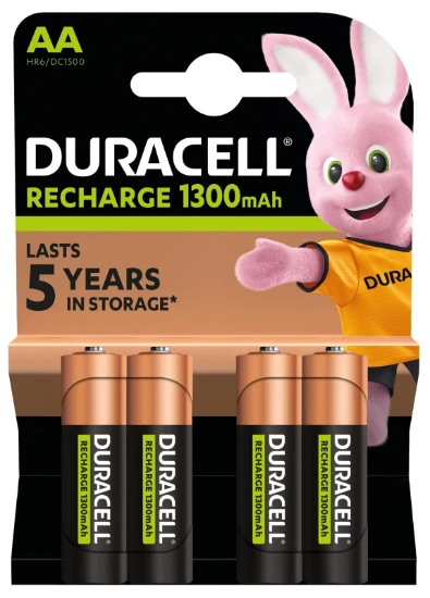 Duracell Plus Oplaadbare AA-batterijen 1300mAh (4 stuks)