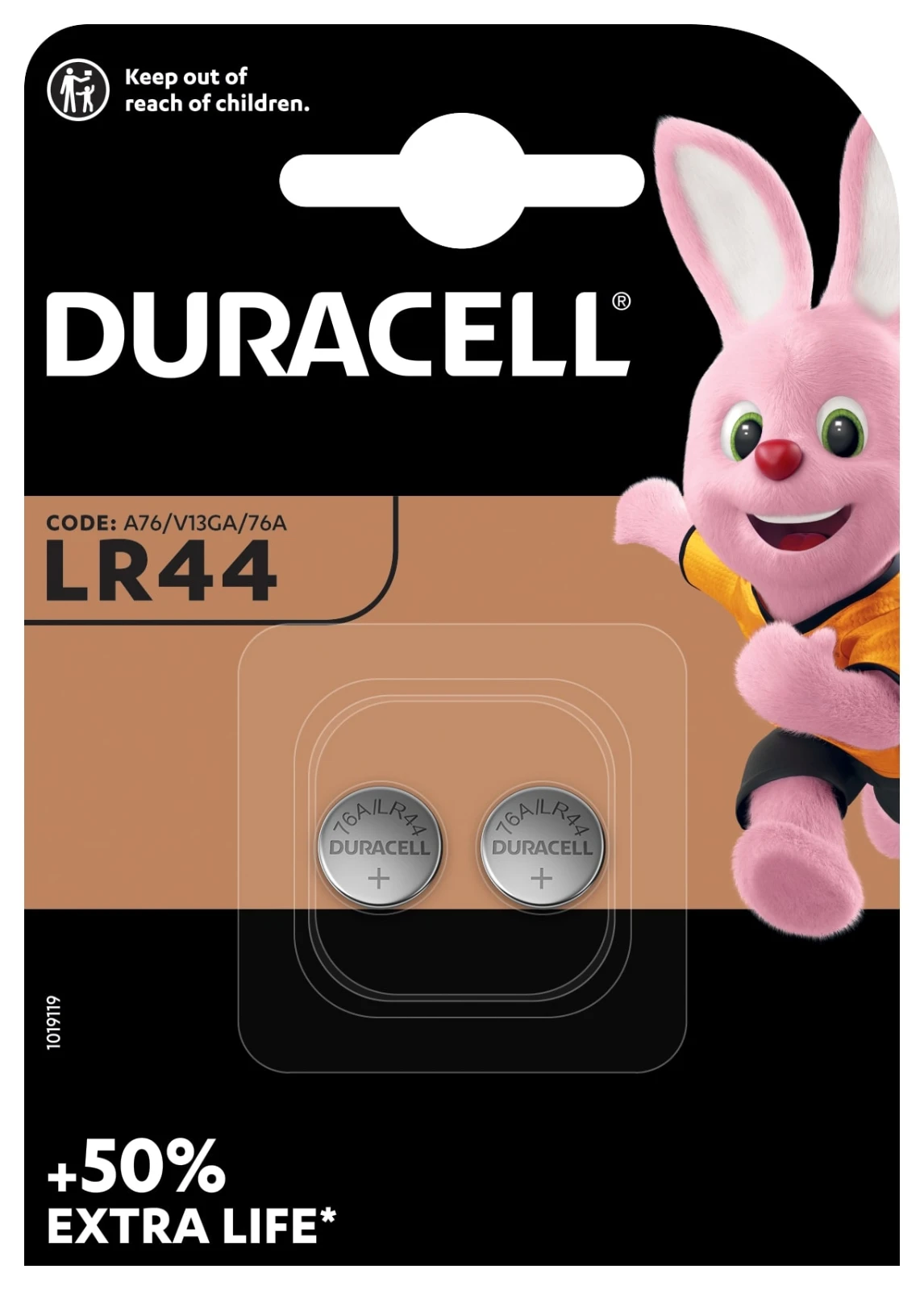 Duracell Alkaline LR44-knoopcel batterijen (2 stuks)