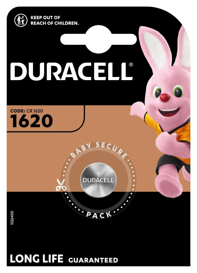 Duracell 1620 Lithium knoopcel batterij (1 stuk)