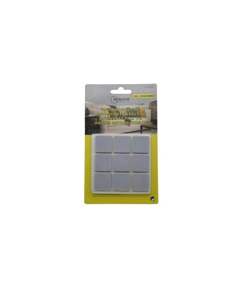 Antikrasvilt PE 25x25 mm - 18-delig