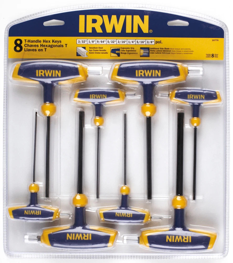 Irwin Stiftsleutelset 6-kant met T-handvat (8-delig)