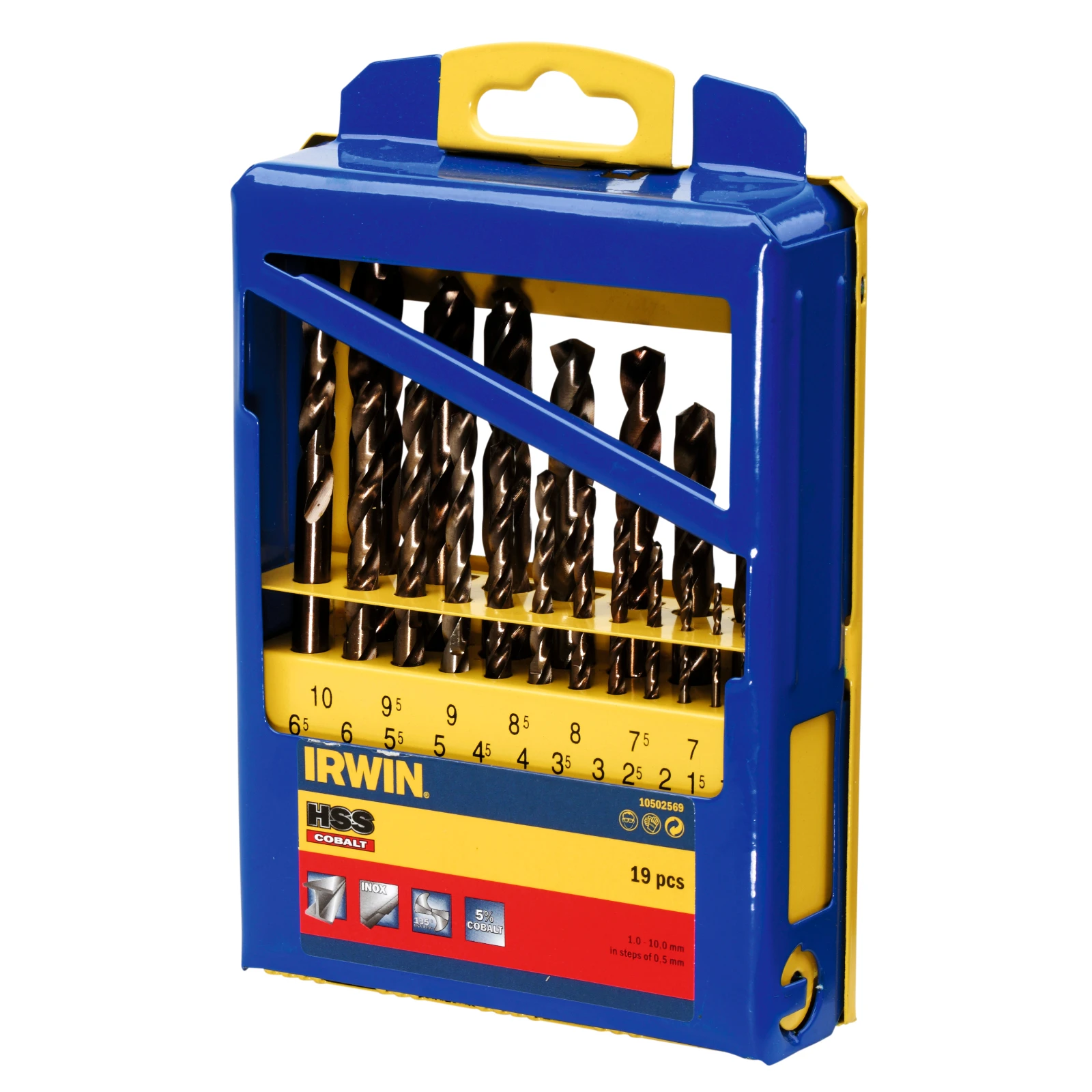Irwin Borenset HSS Cobalt 1,0-10,0 mm 19-delig