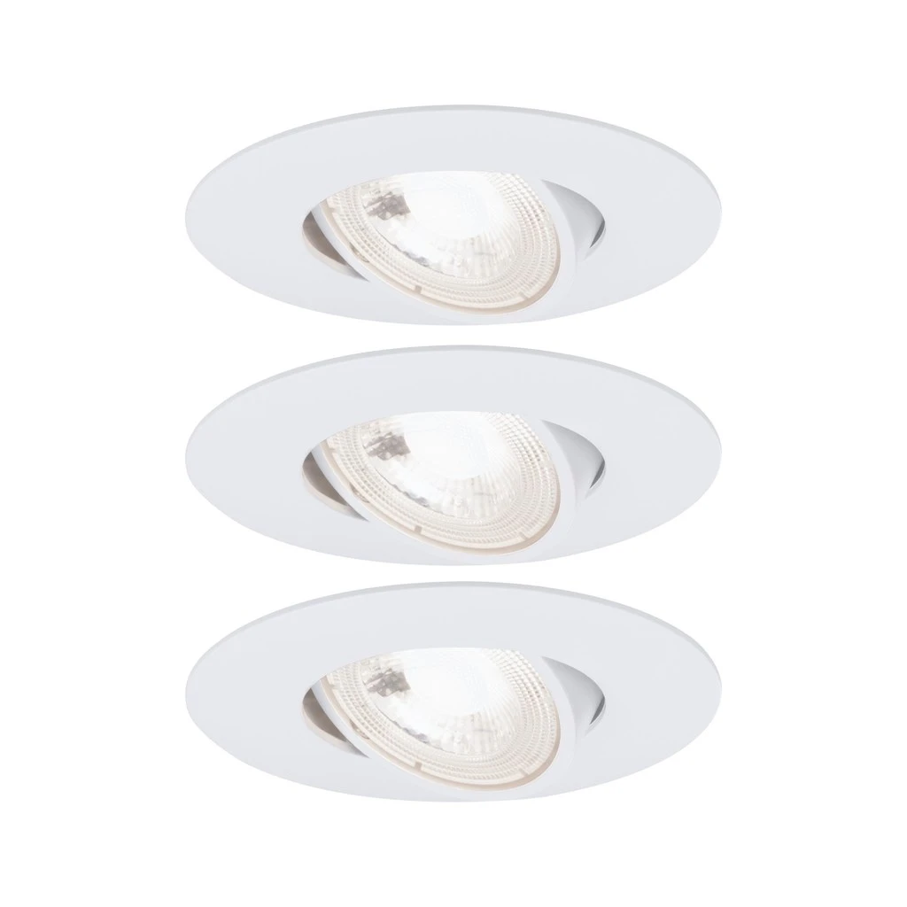 Paulmann LED-inbouwlamp zwenkbaar 3x5W 3000K wit