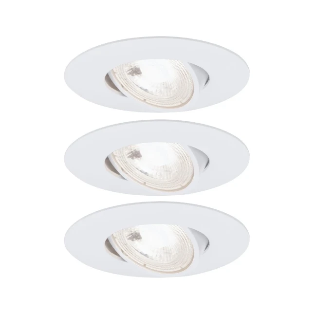 Paulmann LED-inbouwlamp zwenkbaar 3x5W 3000K wit