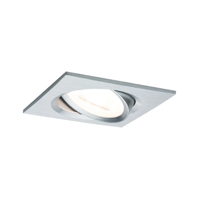 Paulmann LED-inbouwspot Nova 6,5W GU10 aluminium 84x84mm - 1-spot