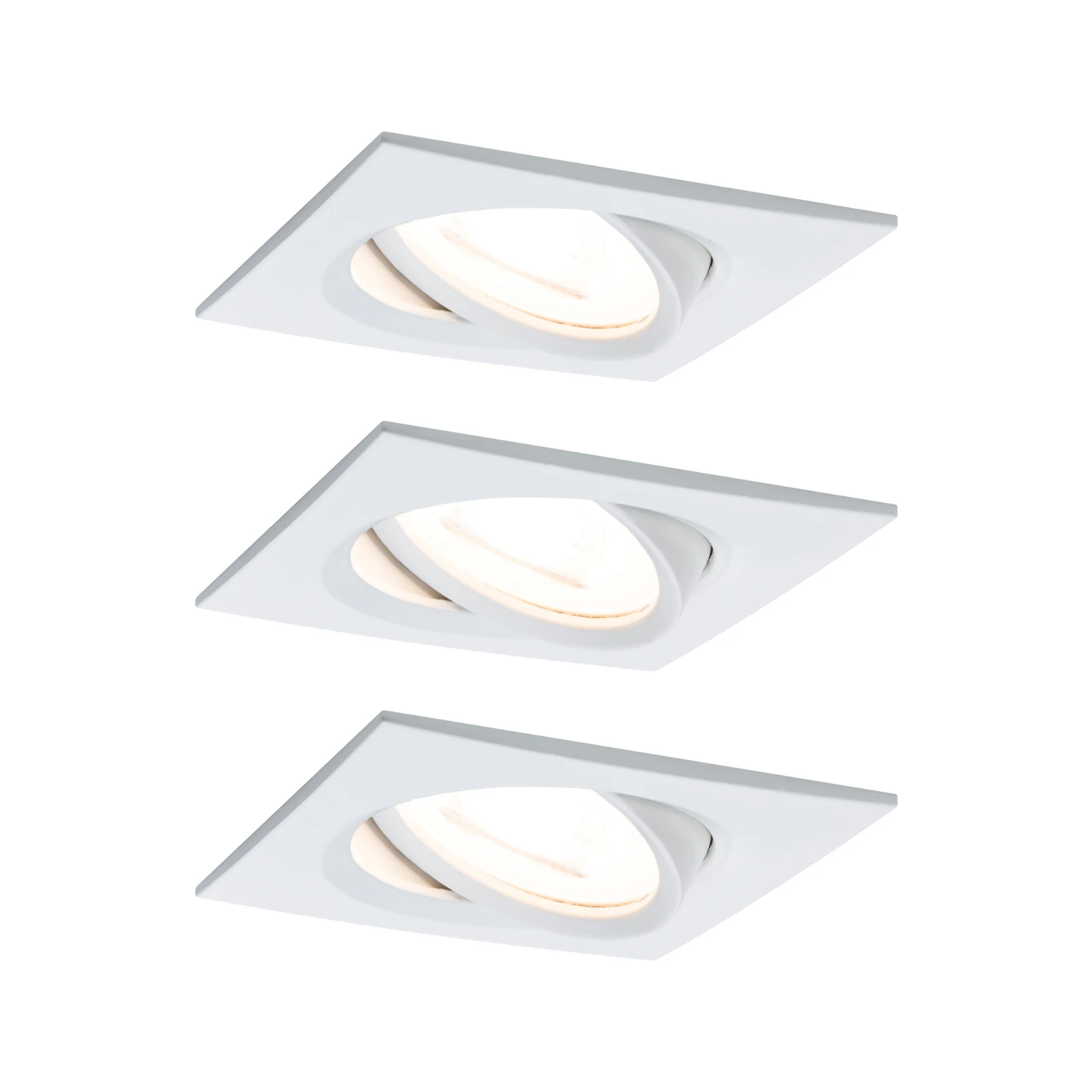 Paulmann LED-inbouwspot Nova 6,5W GU10 84x84mm wit - 3-spots