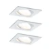 Paulmann LED-inbouwspot Nova 6,5W GU10 84x84mm wit - 3-spots
