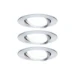 Paulmann LED-inbouwpsot Nova 6,5W GU10 O51mm aluminium - 3-spots
