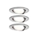 Paulmann LED-inbouwspot Nova 6,5W GU10 staal O84mm - 3-spots