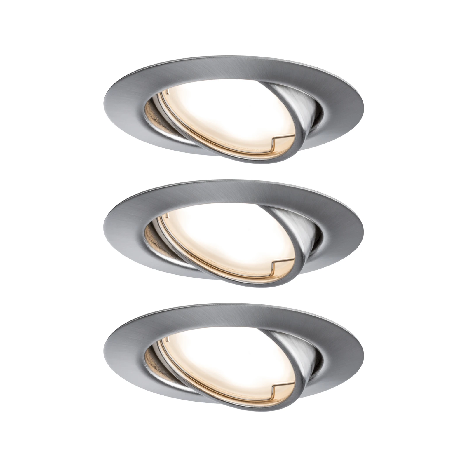 Paulmann LED-inbouwspot Base Coin bassisset 5W staal O90mm 3-spots