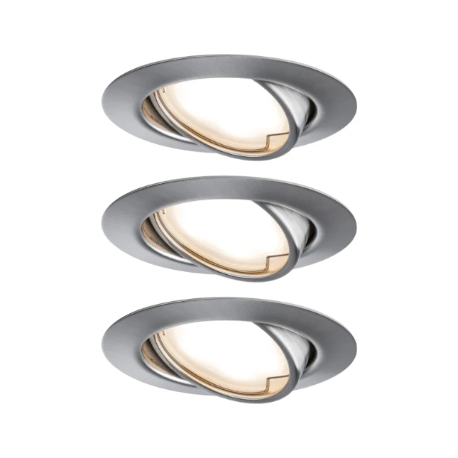 Paulmann LED-inbouwspot Base Coin bassisset 5W staal O90mm 3-spots