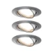 Paulmann LED-inbouwspot Base Coin bassisset 5W staal O90mm 3-spots
