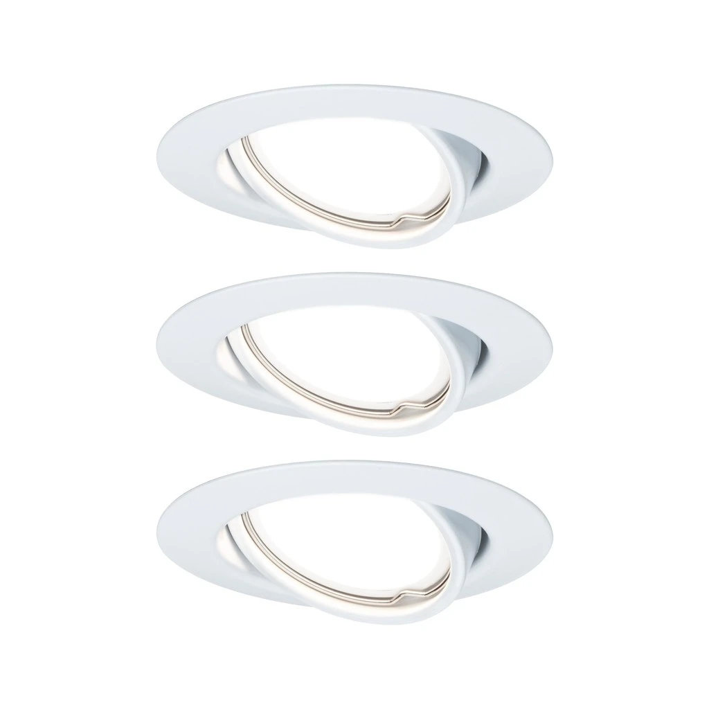 Paulmann LED-inbouwlamp Nova bassiset 6,5W GU10 wit O78mm - 3-spots