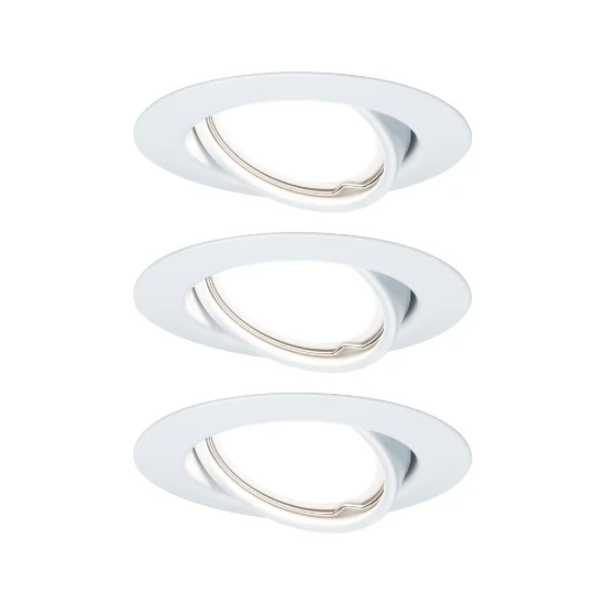 Paulmann LED-inbouwlamp Nova bassiset 6,5W GU10 wit O78mm - 3-spots