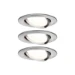 Paulmann LED-inbouwspot Nova 6,5W GU10 staal O84mm - 3-spots