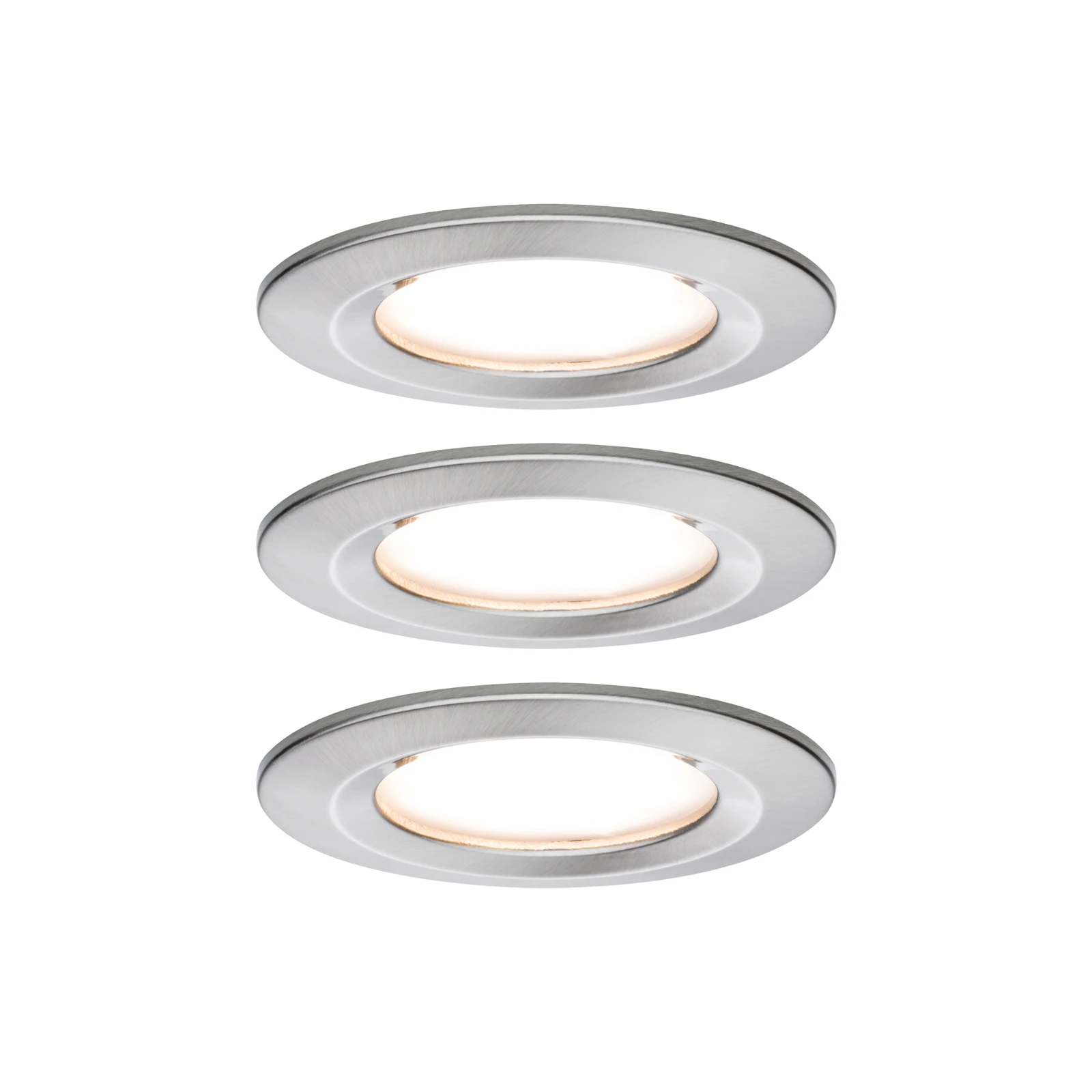 Paulmann LED-inbouwlamp Nova 3W O78mm staal - 3-spots