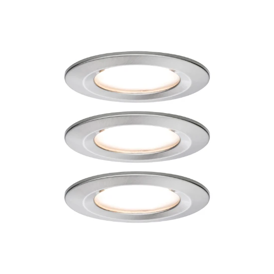 Paulmann LED-inbouwlamp Nova 3W O78mm staal - 3-spots