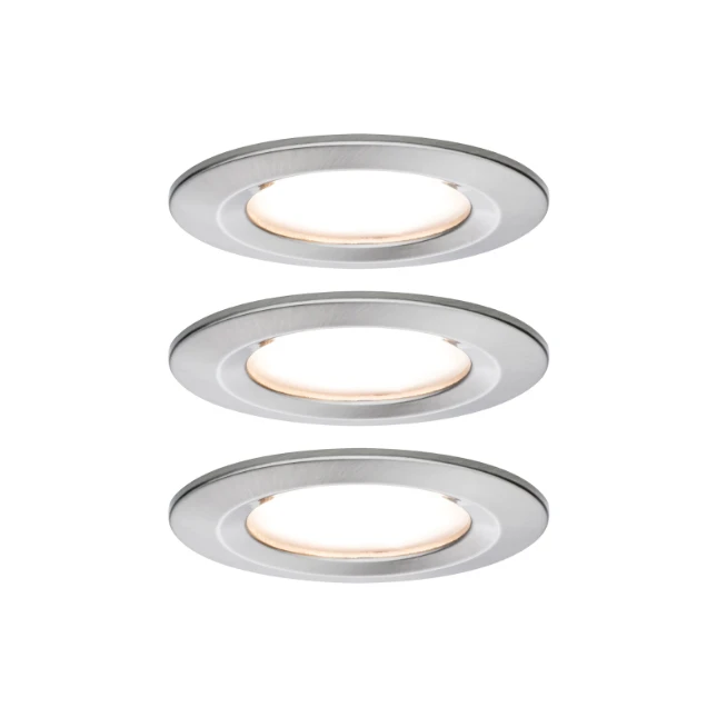 Paulmann LED-inbouwlamp Nova 3W O78mm staal - 3-spots