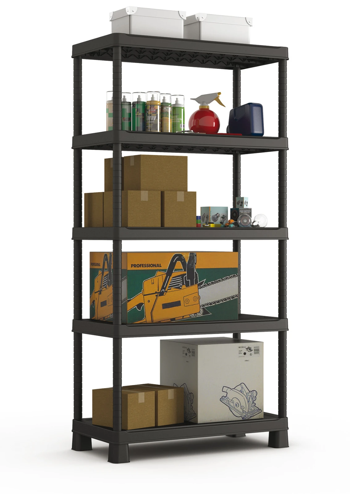 Keter Stelling, Tribac, 5 legborden, 90cm, zwart