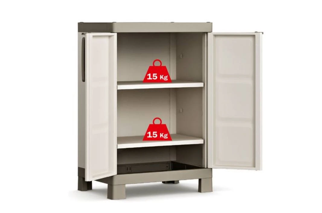 Keter Excellence Opbergkast laag - 2 planken
