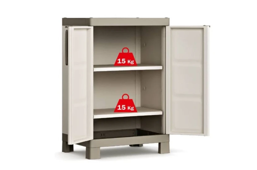 Keter Excellence Opbergkast laag - 2 planken