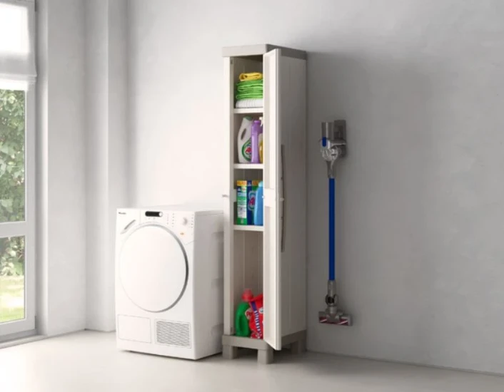 Keter Excellence Opbergkast - Badkamerkast hoog - 4 planken