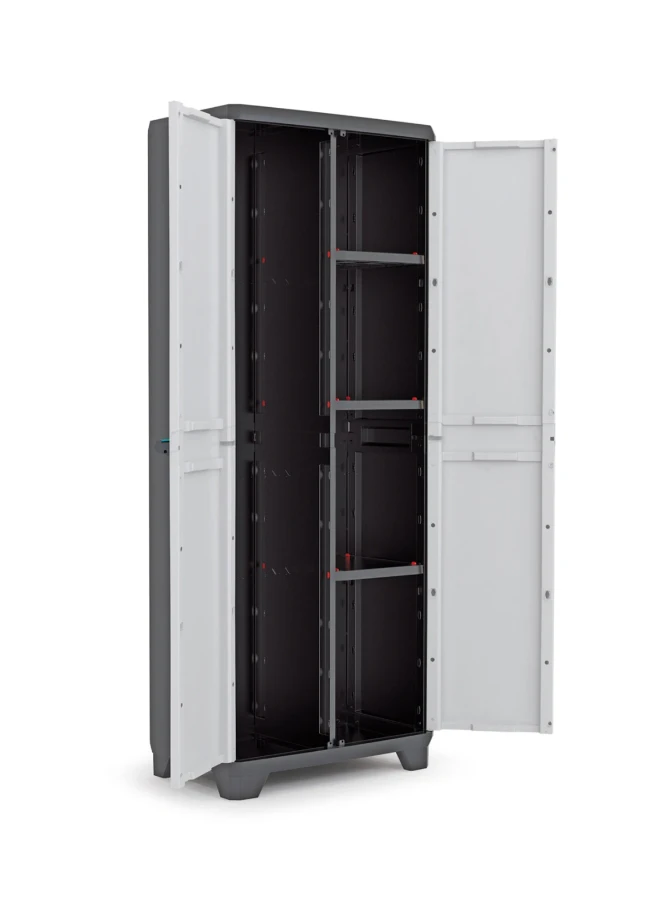 Keter Linear Opbergkast hoog - Utility - bezemkast - 3 planken