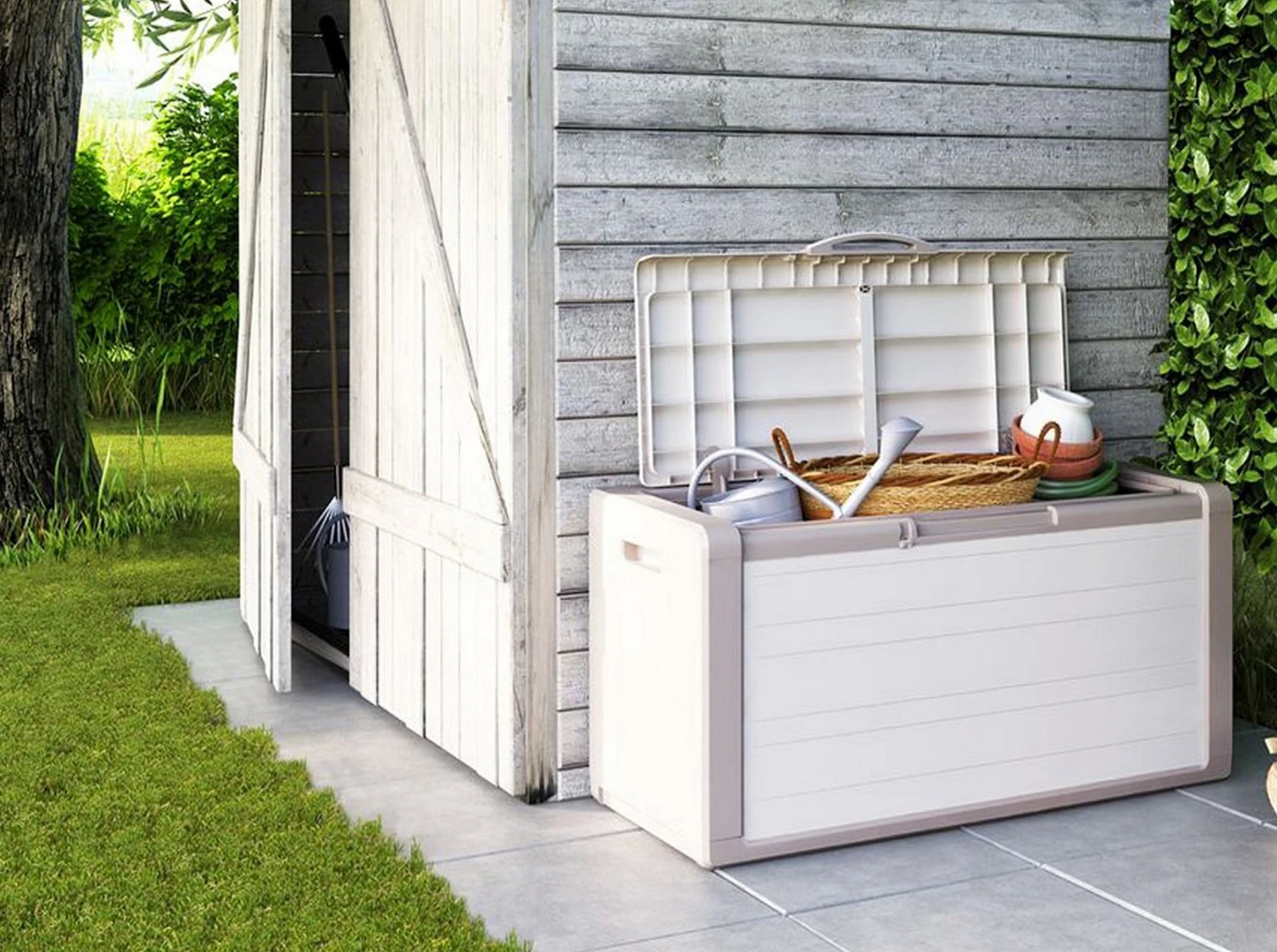 Keter Gulliver Tuinbox - 300L - 118x55x49cm - beige