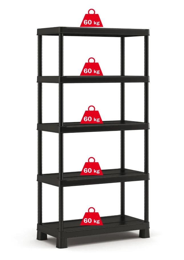 Keter Stelling, Tribac, 5 legborden, 90cm, zwart