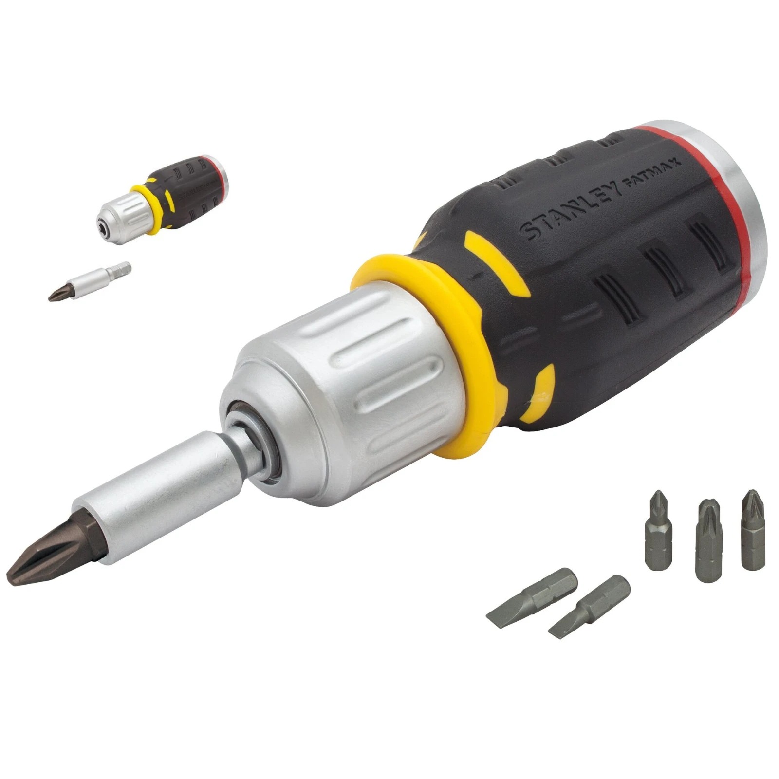 Stanley FatMax Ratelschroevendraaier Stubby (incl. 6 bits)