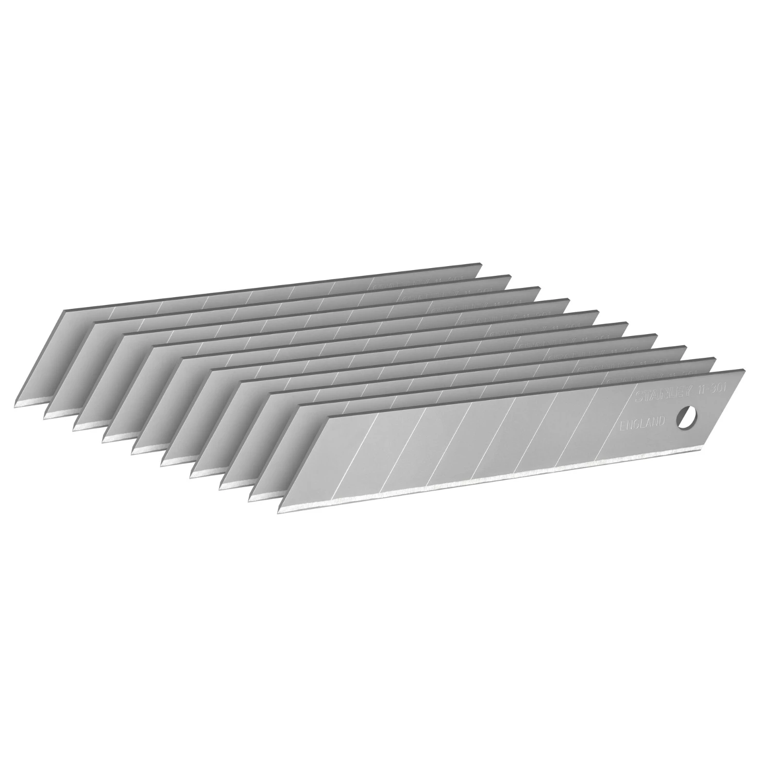 Stanley Afbreekmesjes in dispenser 18 mm (10 stuks)